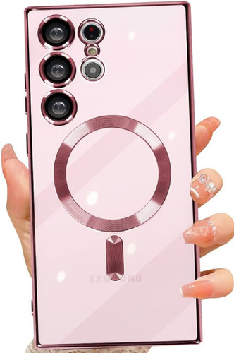 Funda Para Samsung S23ultra S23 Ultra Protector Lente Rosa S23 Ultra