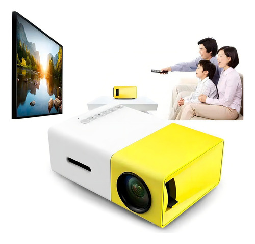 Mini proyector Yg 300 LED 600 lúmenes para películas de cine en casa