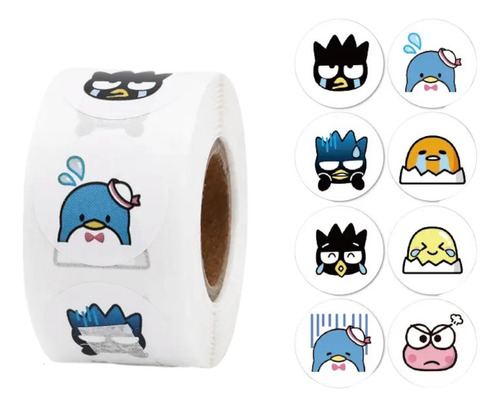 Rollo Stickers 500 Unidades Badtz-maru Y Amigos