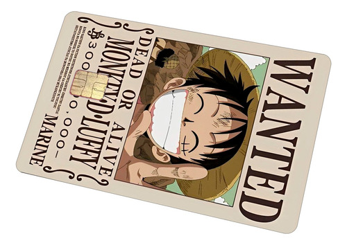 Sticker Para Tarjeta Anime One Piece Carteles Wanted Se Busc