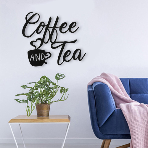 2 Uds. De Letrero De Metal Para Barra De Café Y Té, Placa