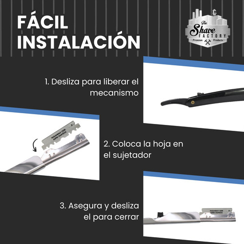 Porta Navajas De Afeitar. Profesional. Barbería + 5 Navajas