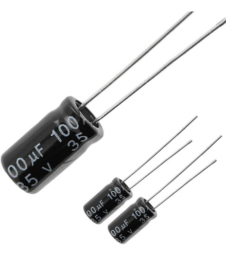 Pack De 5 Condensador Capacitor Electrolitico 100uf 35v