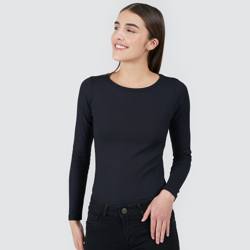 Camiseta Mujer Ostu M/l Negro Nailon 40091251-10