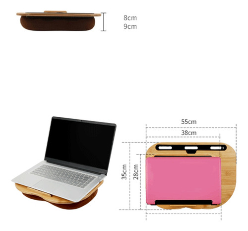 Mesa De Apoio Com Almofada De Travesseiro, Suporte Para Lapt