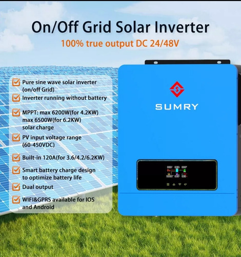 Inversor Sumry 6.2 Kw Hibrido Sem Baterias