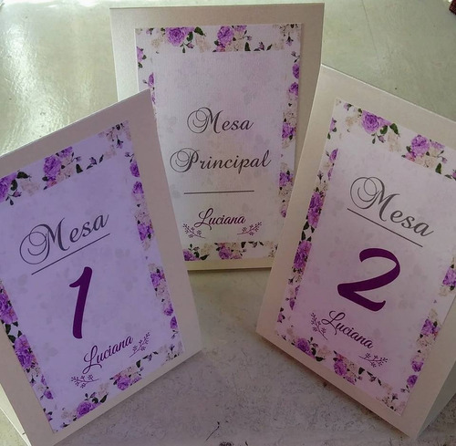 10 Numeros De Mesa Casamiento Quince Años Bar Bat Mitzva