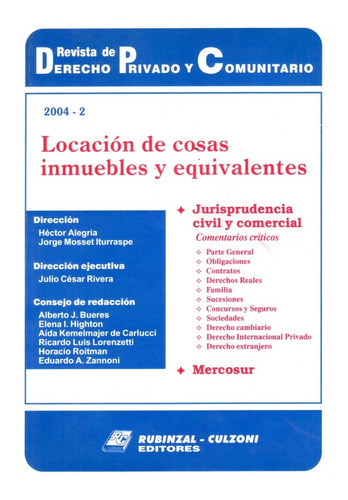 Locacion De Cosas Inmuebles Y Equivalentes - Iturraspe