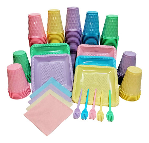 Kit Festa Descartável Aniversário Infantil Completo Candy