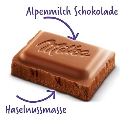 Barra Chocolate Milka Noisette (3 Piezas)