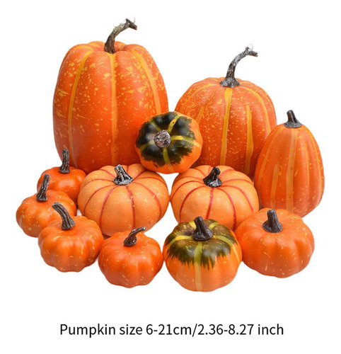 W 12 Piezas De Calabazas Artificiales De
