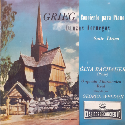 Vinilo - Gina Bachauer (grieg-concierto Para Piano)