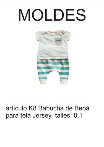 Moldes Para Ropa Textil Babucha De Beba Para Tela Jersey 0,1