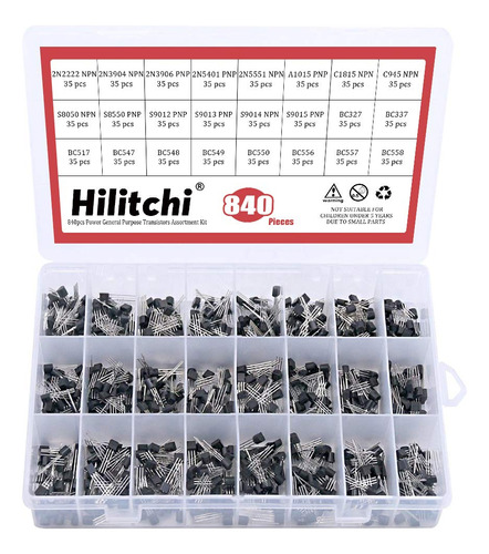 Hilitchi 24 Valores 2n2222-s9018 / Bc327-bc558 Npn Pnp Kit S