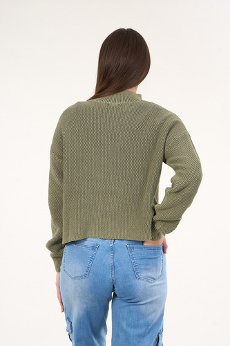 Sweater Mujer Algodón Con Proceso Verde Polemic