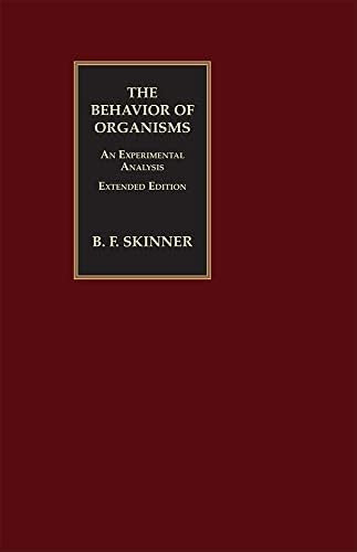 Libro: The Behavior Of Organisms: An Experimental Analysis