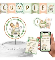 Comprar Kit Imprimible Cumple + Candy Editable - Safari