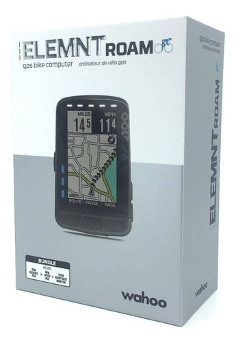 Combo Wahoo Ciclocomputadora Elemnt Roam con sensores de velocidad, cadencia y ritmo cardíaco