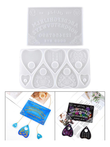 2x Ouija Heart Planchette Molde De Silicona De Resina Moldes