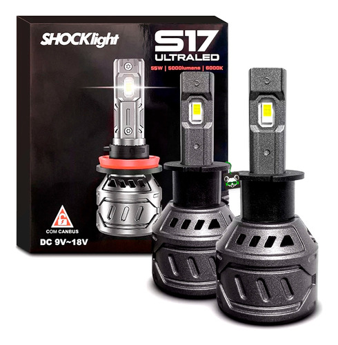 Lâmpada Shocklight Ultra Led S17 Nano 5000lm 6000k 12v 55w 