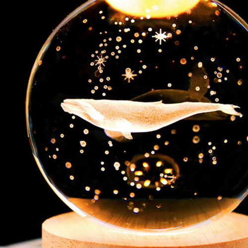 Bola De Cristal Creativa, Luz Nocturna, Lámpara Decorativa