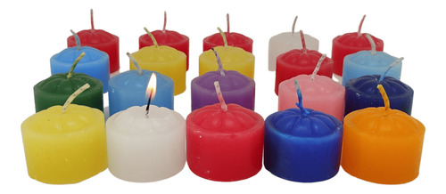 50 Velas Lamparinas Coloridas Rechaud Flutuante 4 A 5 H