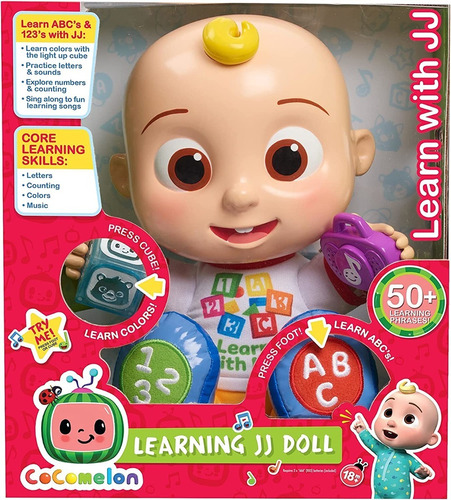 Cocomelon Learning Jj Doll - Muñeco Interactivo (ingles)