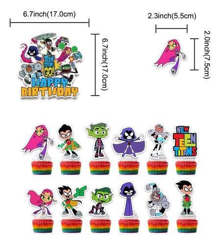 Kit Fiesta Teen Titans Globos De Cumpleaños Infantil