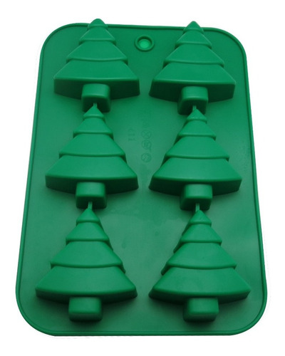Molde De Silicona Arbol Navidad X6 Cavidades
