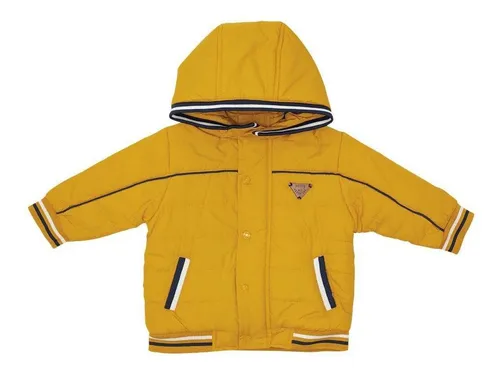 Parka Con Capucha Bebé Niño Mostaza Pillin