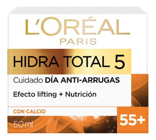 Crema Antiarrugas Loréal Paris Hidra Total 5 Con Calcio 50ml Todo Tipo De Piel Día