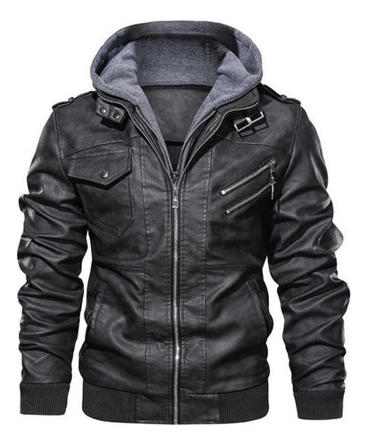 Chaqueta Motera De Corte Ajustado For Hombre Moda Masculina