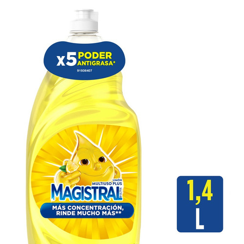 Detergente Magistral Limón Multiuso Plus 1400ml