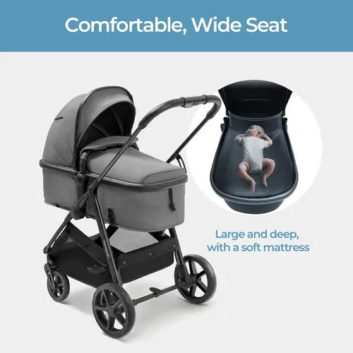 Carrinho De Passeio Mompush Wiz 2 Em 1 Conversível Com Berço