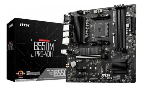 Placa Mãe Msi B550m Provdh,chipset B550, Amd Am4, Matx, Ddr4