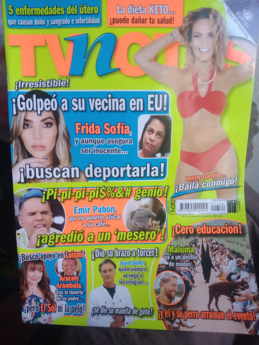 Jenny Garcia En Revista Tvnotas Frida Sofia, Maluma 2022