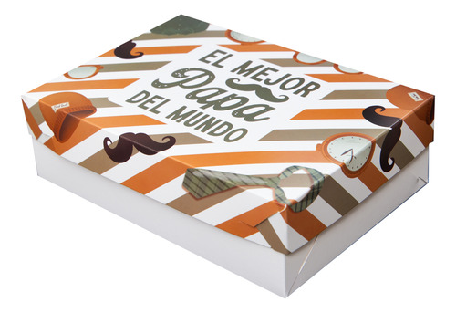 Caja Desayuno Dia Del Padre Packaging Multiuso X10 Base Blanca 7cm