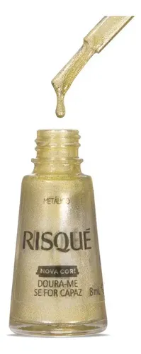 Esmalte Risqué Nova Cor! 8ml - Doura-me Se For Capaz Dourado-escuro