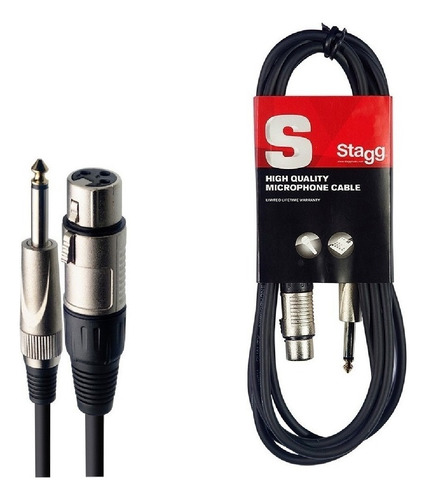 Cable De 10 Metros Xlr (canon) A Plug Para Microfono - Stagg