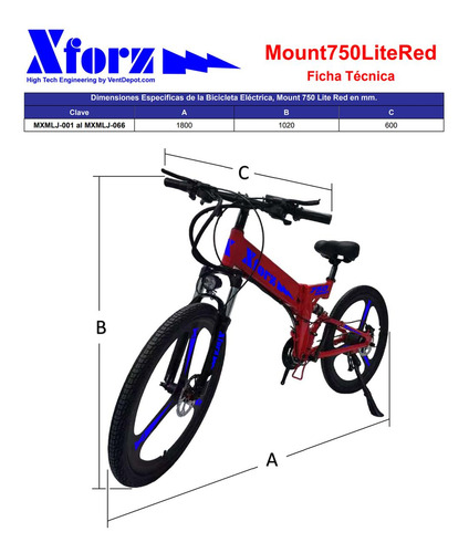 Bike Con Frenos Magnesio, Mxmlj-031, 750w, R26x1.95 , 10.4ah