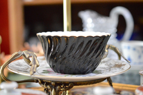 Bowls Terronera Aynsley Bone China England Black Swirl C1930