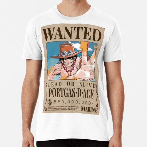 Remera One Piece Portgas D Ace Se Busca Recompensa Algodon P