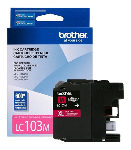 Tinta Brother Lc-103m Magenta Mfc-j4310dw / Mfc-j6720dw 600