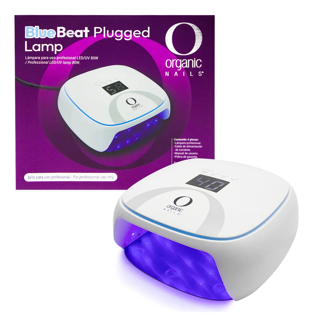 Lampara Para Uñas Organic Nails Blue Beat Plugged 80w