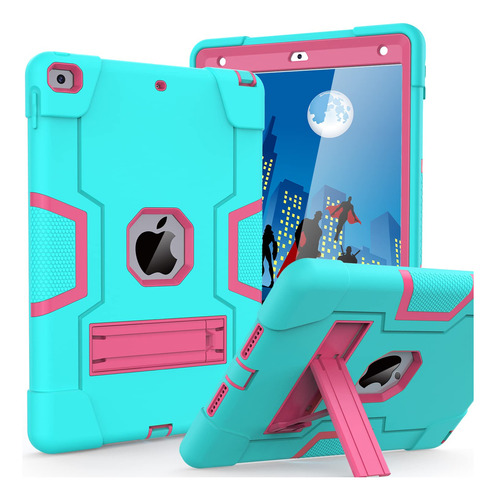 Funda Para iPad (10.2  2021) Con Soporte Magnetico Turquesa