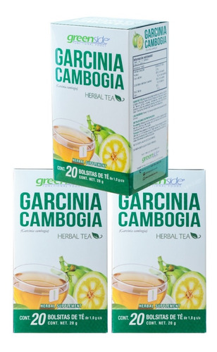 (3 Pzas) Te Garcinia (20 Bolsitas) Greenside