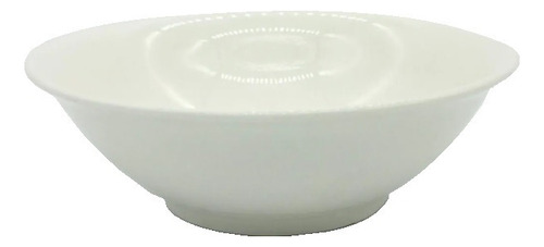 Bowl Compotera De Loza Color Blanco De 23 Cm