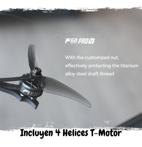 T-motor F60 Prov 1750kv 6s Para Drone De Carreras 4u