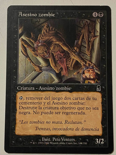 Cartas Magic Asesino Zombie - Criatura Asesino Zombi Mtg Nps