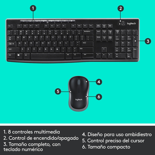 Logitech Mk270 Combo Teclado Y Mouse Inalámbrico